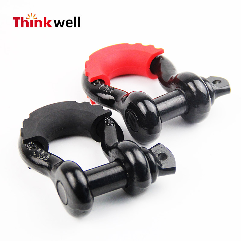 Grillo ad anello a D forgiato verniciato nero 4x4 Off Road 